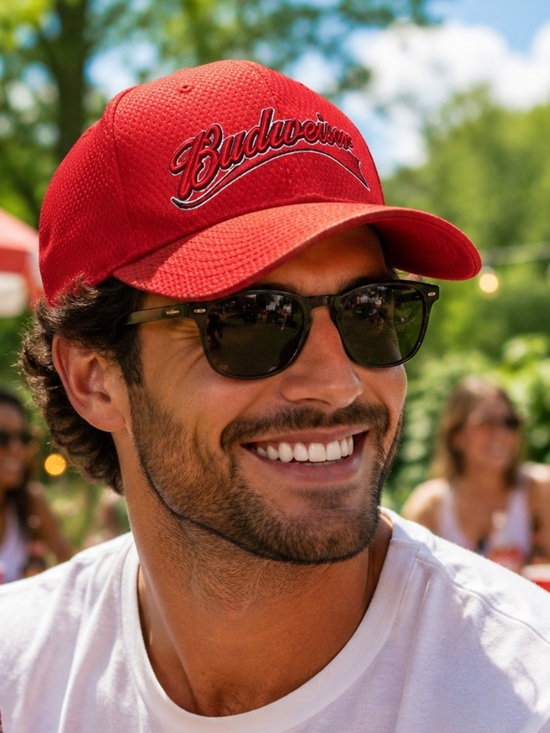 Budweiser Other - Budweiser Beer Embroidered Mesh Adjustable Hat